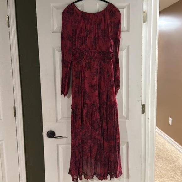 Anthropologie Mauve Annabella Maxi Dress size US 6, wine color - Picture 4 of 5